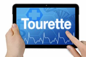 Tablet mit Diagnose Tourette-Syndrom